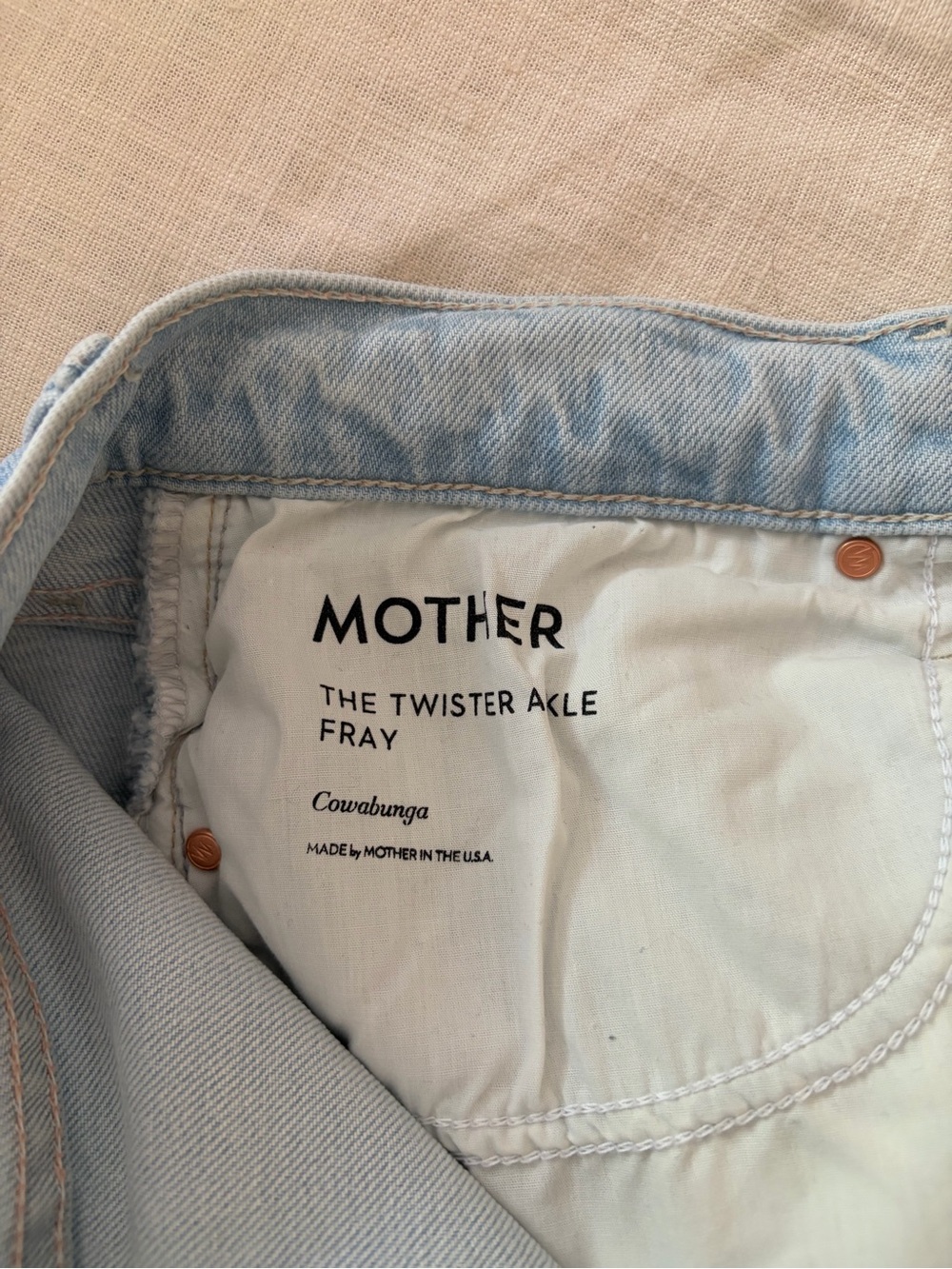 Mother The Twister Ankle Fray
Cowabunga Size 33 - Picture 5 of 6